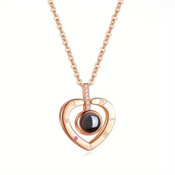 Projection Necklace 100 Languages I Love You Pendant Jewelry For Lover - Picture 6 of 9